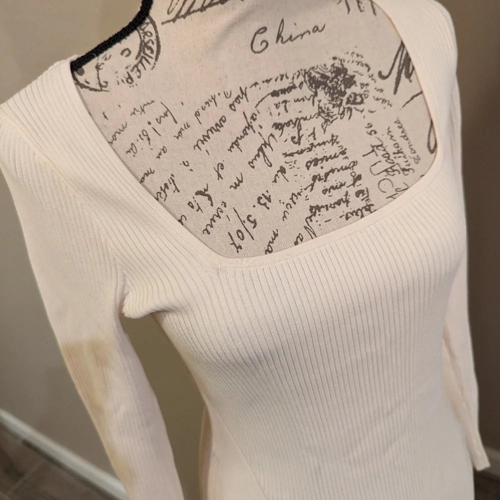 Rag and Bone Ivory Sweater Dress Medium NWT - Picture 2 of 7